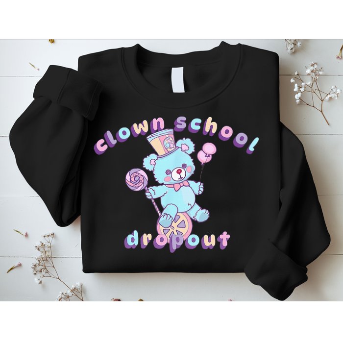 Clowncore Clown School Dropout Pastel Goth Teddy Bear Circus Sweatshirt