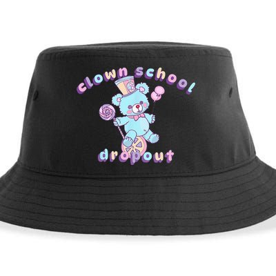 Clowncore Clown School Dropout Pastel Goth Teddy Bear Circus Sustainable Bucket Hat