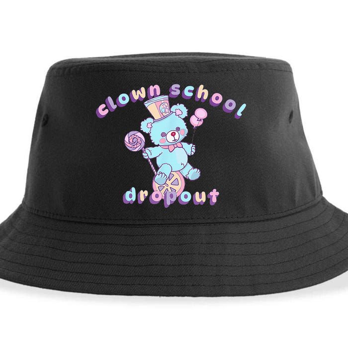 Clowncore Clown School Dropout Pastel Goth Teddy Bear Circus Sustainable Bucket Hat