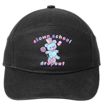 Clowncore Clown School Dropout Pastel Goth Teddy Bear Circus 7-Panel Snapback Hat