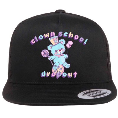 Clowncore Clown School Dropout Pastel Goth Teddy Bear Circus Flatbill Hat