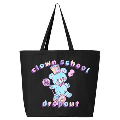 Clowncore Clown School Dropout Pastel Goth Teddy Bear Circus 25L Jumbo Tote
