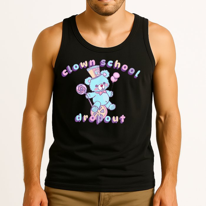 Clowncore Clown School Dropout Pastel Goth Teddy Bear Circus Tank Top