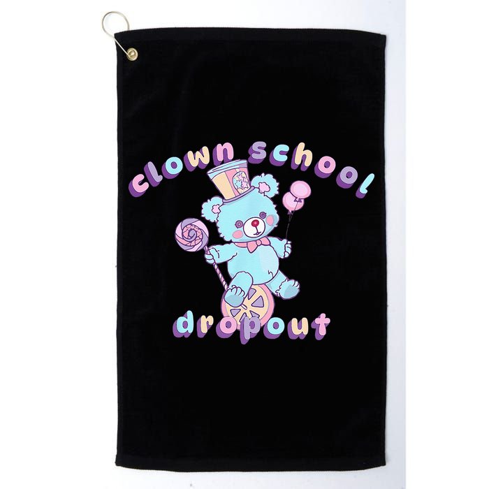 Clowncore Clown School Dropout Pastel Goth Teddy Bear Circus Golf Towel