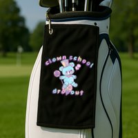 Clowncore Clown School Dropout Pastel Goth Teddy Bear Circus Golf Towel