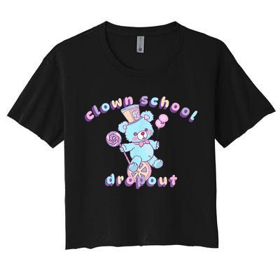 Clowncore Clown School Dropout Pastel Goth Teddy Bear Circus Crop Top