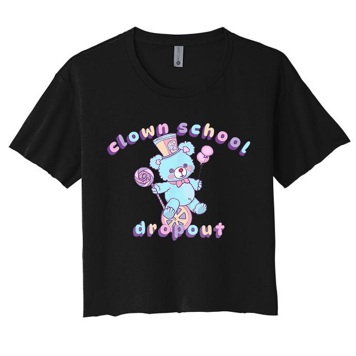 Clowncore Clown School Dropout Pastel Goth Teddy Bear Circus Crop Top