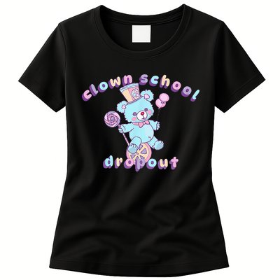 Clowncore Clown School Dropout Pastel Goth Teddy Bear Circus Womens T-Shirt