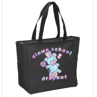 Clowncore Clown School Dropout Pastel Goth Teddy Bear Circus Zip Tote Bag