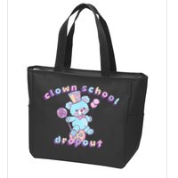 Clowncore Clown School Dropout Pastel Goth Teddy Bear Circus Zip Tote Bag