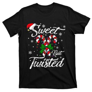 Candy Cane Sweet But Twisted Funny Merry Christmas Xmas T-Shirt