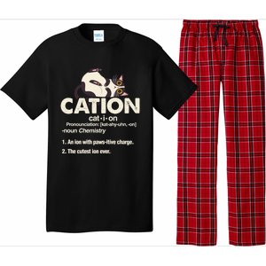 Cation Cat Science Chemistry Teacher Chemist Kitten Lover Meaningful Gift Pajama Set