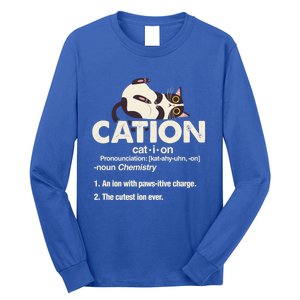 Cation Cat Science Chemistry Teacher Chemist Kitten Lover Meaningful Gift Long Sleeve Shirt