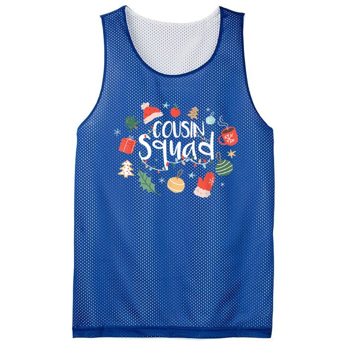 Christmas Cousin Squad Crew Matching Family Group Xmas Party Gift Mesh Reversible Basketball Jersey Tank