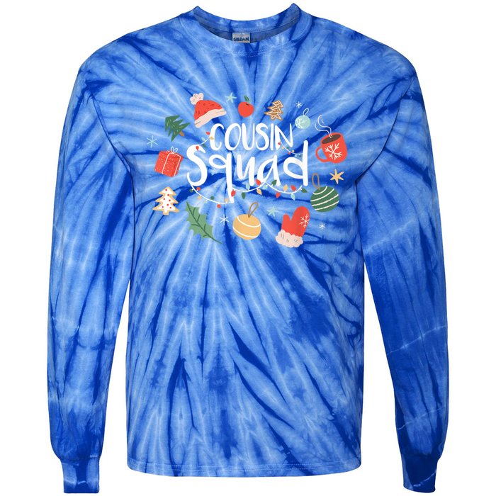 Christmas Cousin Squad Crew Matching Family Group Xmas Party Gift Tie-Dye Long Sleeve Shirt