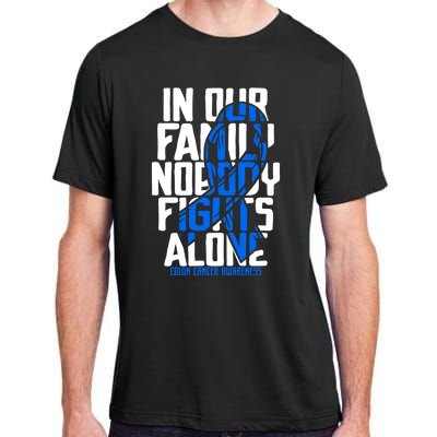 Colon Cancer Support Tee Family Blue Colon Cancer Awareness Gift Adult ChromaSoft Performance T-Shirt