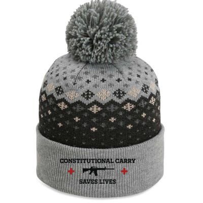 Constitutional Carry Saves Lives The Baniff Cuffed Pom Beanie