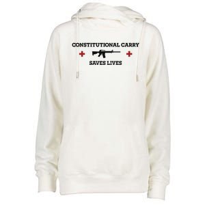 Constitutional Carry Saves Lives Womens Funnel Neck Pullover Hood