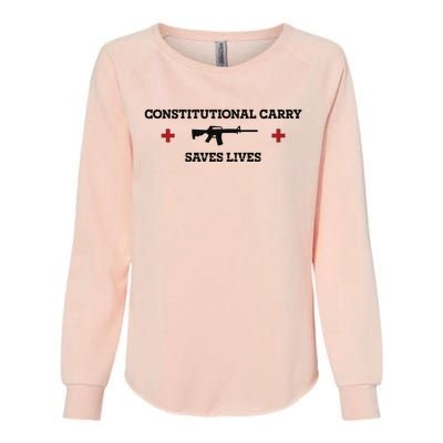 Constitutional Carry Saves Lives Womens California Wash Sweatshirt