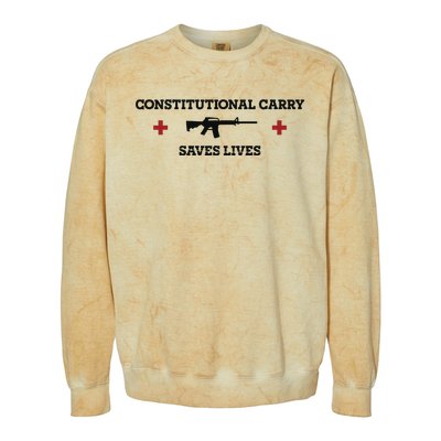 Constitutional Carry Saves Lives Colorblast Crewneck Sweatshirt