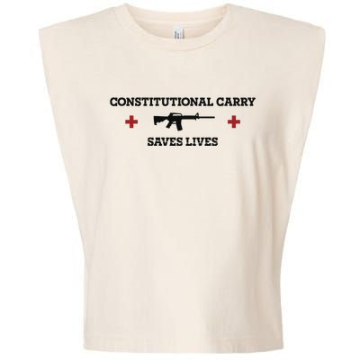 Constitutional Carry Saves Lives Garment-Dyed Women's Muscle Tee