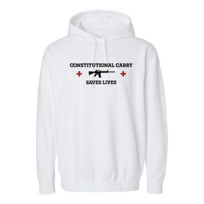 Constitutional Carry Saves Lives Garment-Dyed Fleece Hoodie