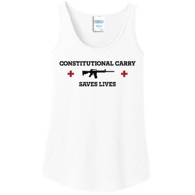 Constitutional Carry Saves Lives Ladies Essential Tank