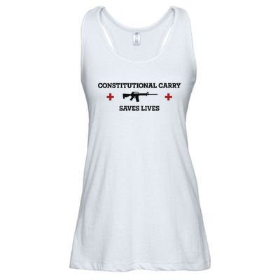 Constitutional Carry Saves Lives Ladies Essential Flowy Tank