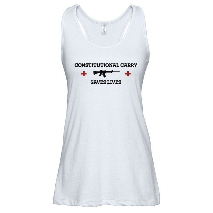 Constitutional Carry Saves Lives Ladies Essential Flowy Tank