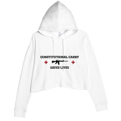 Constitutional Carry Saves Lives Crop Fleece Hoodie