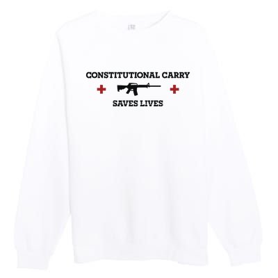 Constitutional Carry Saves Lives Premium Crewneck Sweatshirt