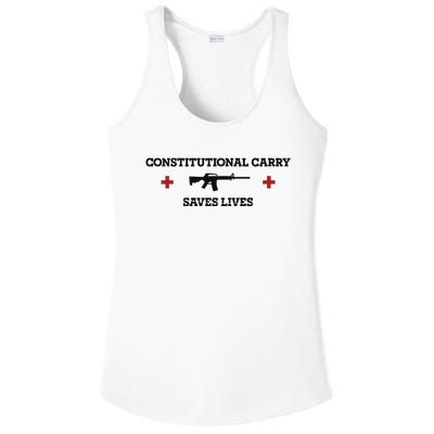 Constitutional Carry Saves Lives Ladies PosiCharge Competitor Racerback Tank