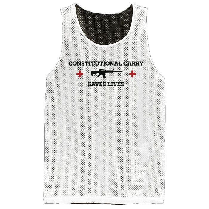 Constitutional Carry Saves Lives Mesh Reversible Basketball Jersey Tank