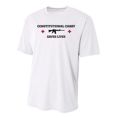 Constitutional Carry Saves Lives Performance Sprint T-Shirt