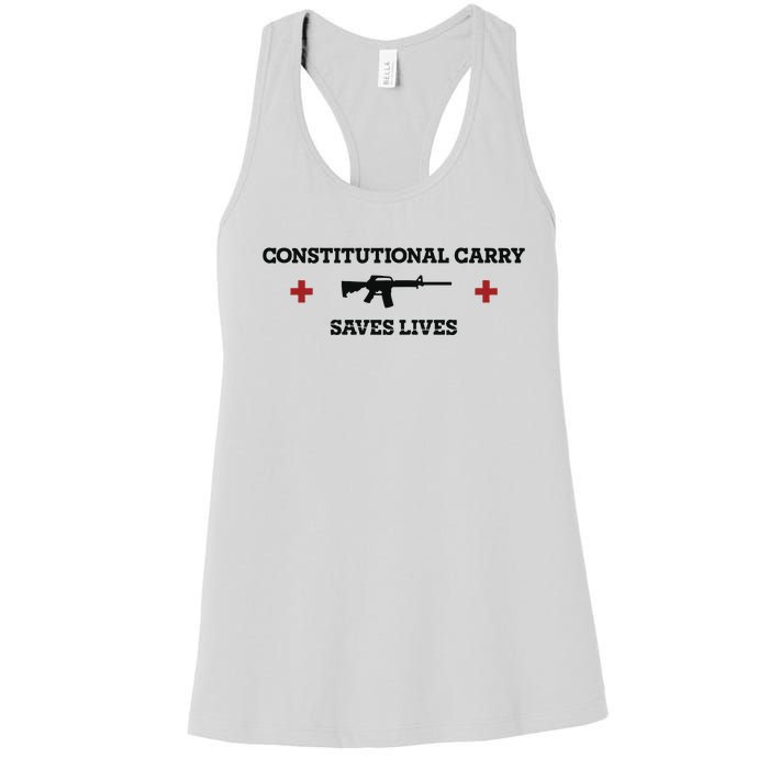 Constitutional Carry Saves Lives Women's Racerback Tank