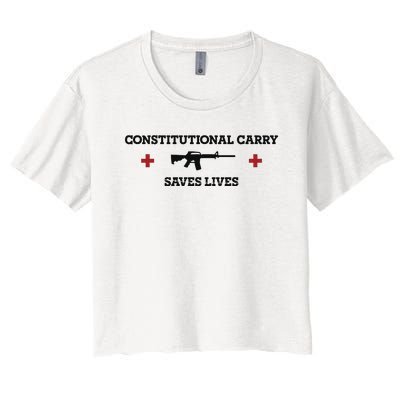 Constitutional Carry Saves Lives Women's Crop Top Tee