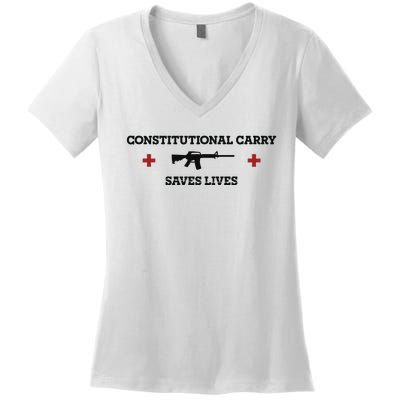 Constitutional Carry Saves Lives Women's V-Neck T-Shirt