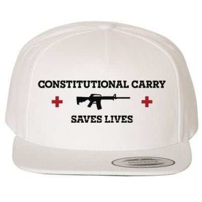 Constitutional Carry Saves Lives Wool Snapback Cap