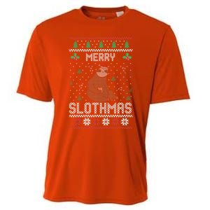 Christmas Costume Sloth Lover Merry Slothmas Xmas Cool Gift Cooling Performance Crew T-Shirt