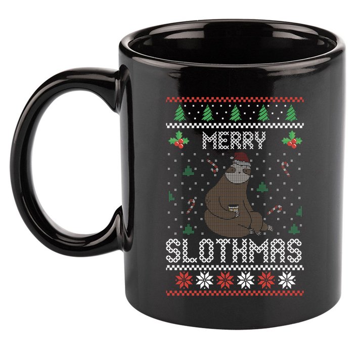 Christmas Costume Sloth Lover Merry Slothmas Xmas Cool Gift 11oz C Handle Ceramic Mug
