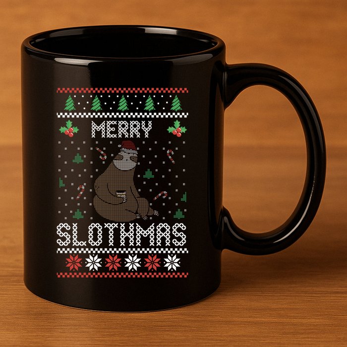 Christmas Costume Sloth Lover Merry Slothmas Xmas Cool Gift 11oz C Handle Ceramic Mug