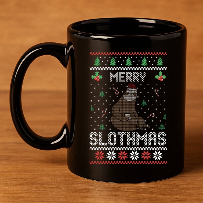 Christmas Costume Sloth Lover Merry Slothmas Xmas Cool Gift 11oz C Handle Ceramic Mug
