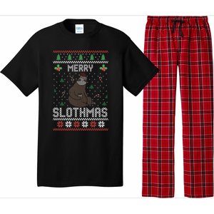 Christmas Costume Sloth Lover Merry Slothmas Xmas Cool Gift Pajama Set