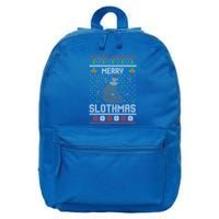 Christmas Costume Sloth Lover Merry Slothmas Xmas Cool Gift 16 in Basic Backpack