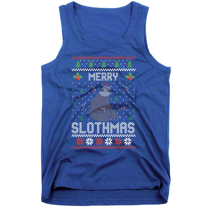 Christmas Costume Sloth Lover Merry Slothmas Xmas Cool Gift Tank Top