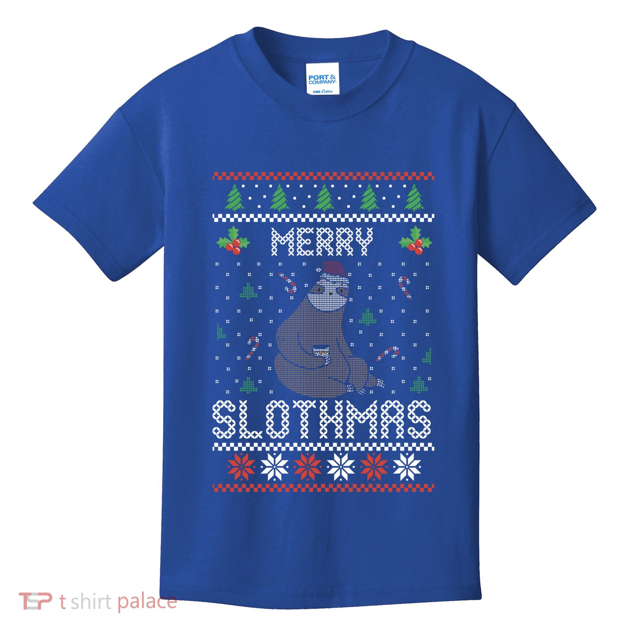 Christmas Costume Sloth Lover Merry Slothmas Xmas Cool Gift Kids T-Shirt
