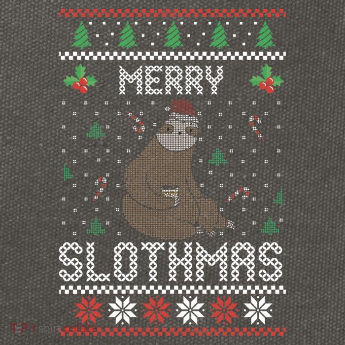 Christmas Costume Sloth Lover Merry Slothmas Xmas Cool Gift Cotton Canvas Backpack
