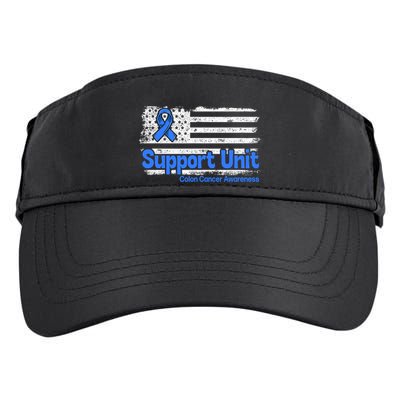 Colon Cancer Support Unit Flag Blue Colon Cancer Awareness Funny Gift Adult Drive Performance Visor