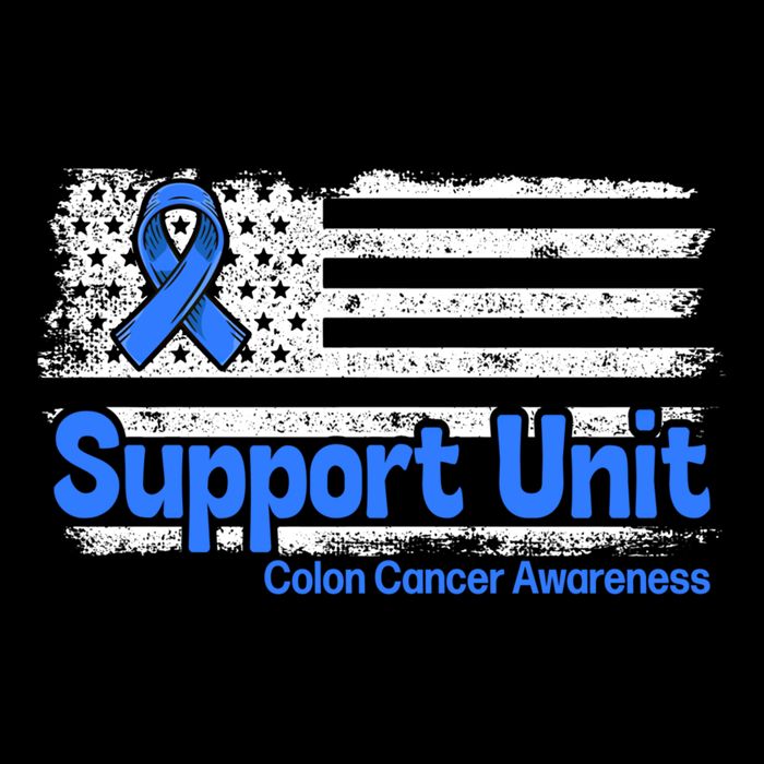 Colon Cancer Support Unit Flag Blue Colon Cancer Awareness Funny Gift Flat Bill Trucker Hat