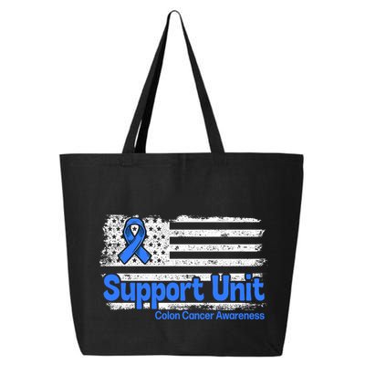 Colon Cancer Support Unit Flag Blue Colon Cancer Awareness Funny Gift 25L Jumbo Tote